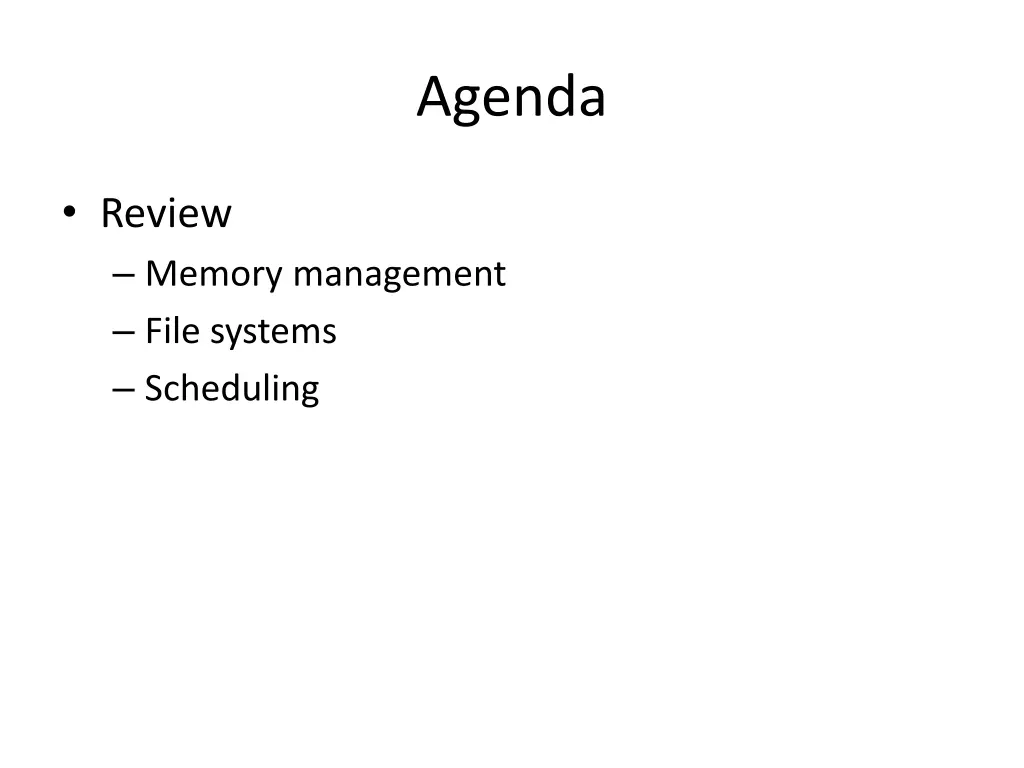 agenda