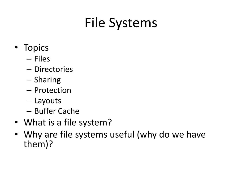file systems