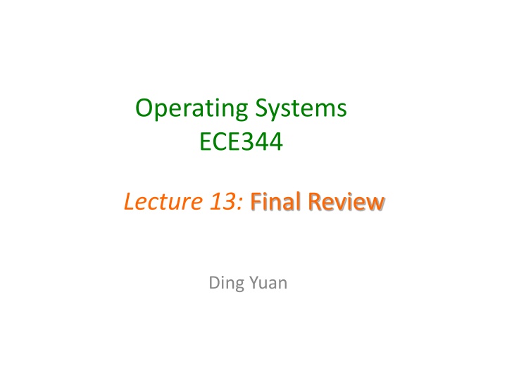 operating systems ece344