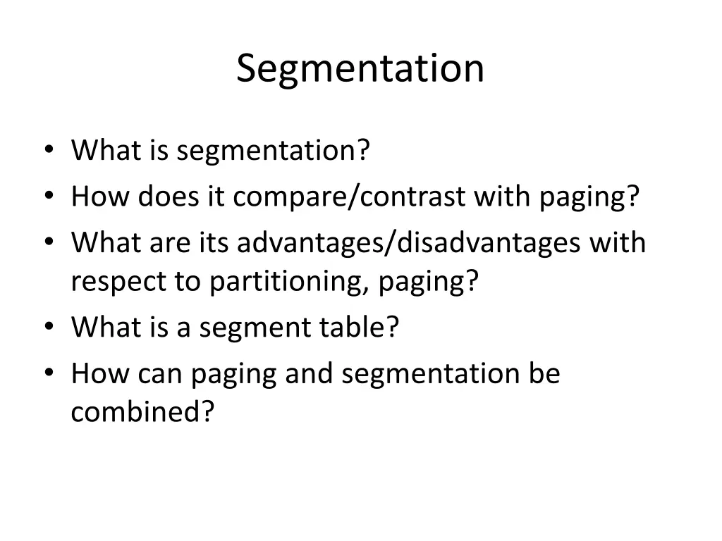 segmentation