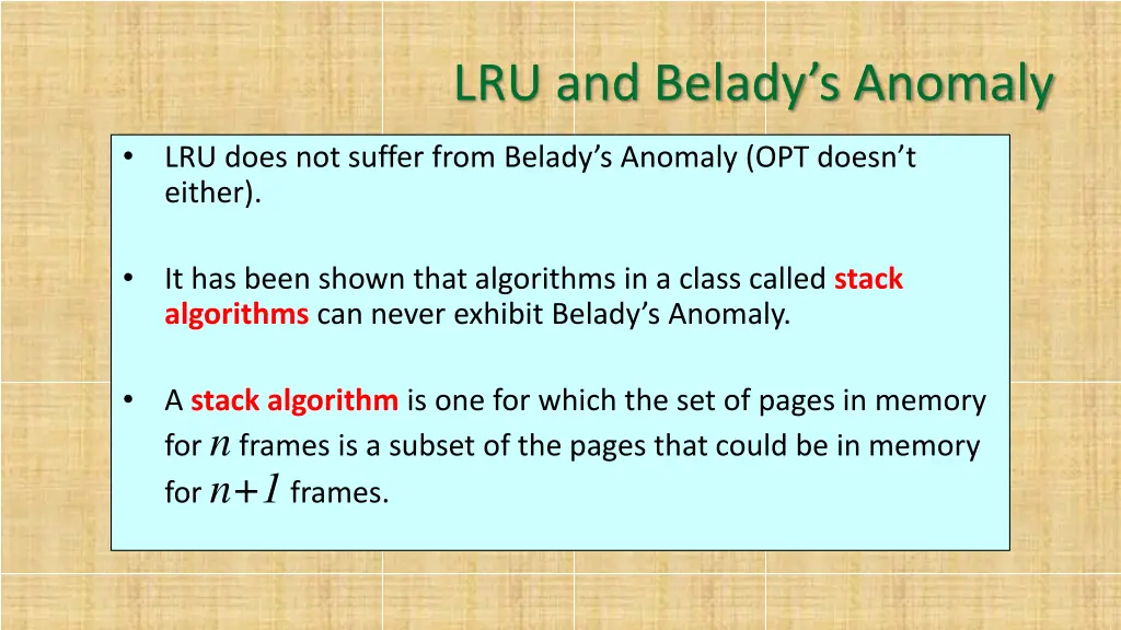 lru and belady s anomaly