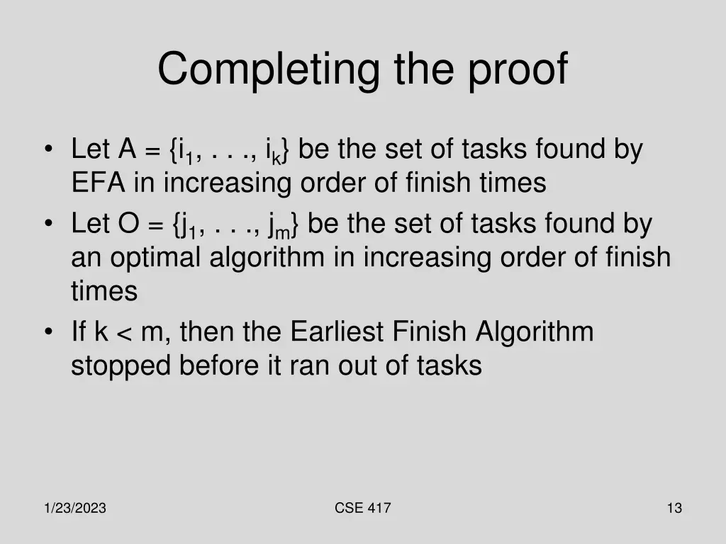completing the proof
