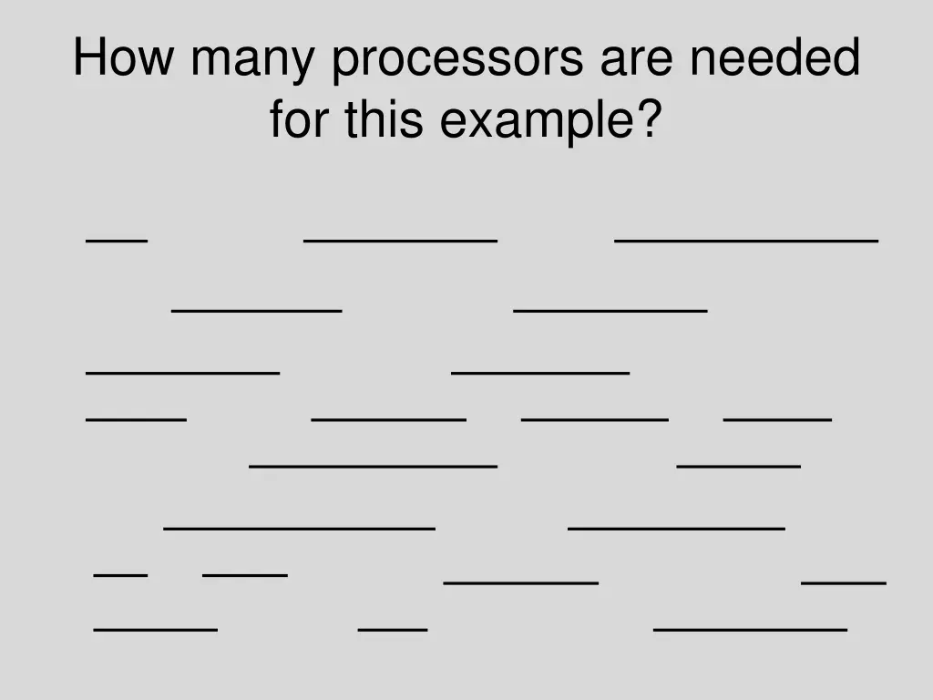 how many processors are needed for this example