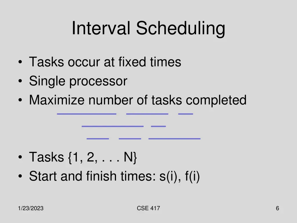 interval scheduling
