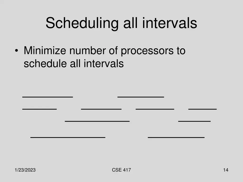 scheduling all intervals