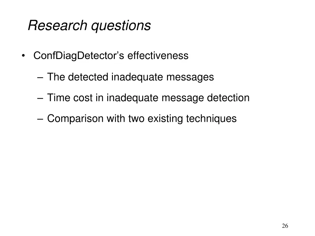 research questions