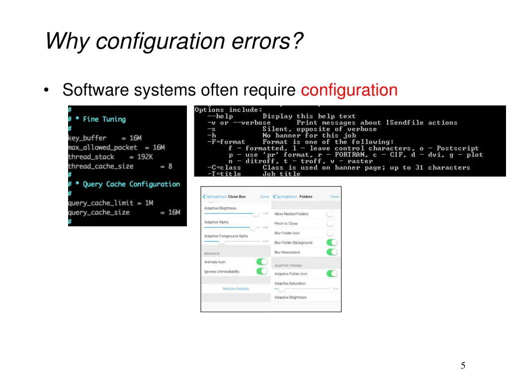 why configuration errors
