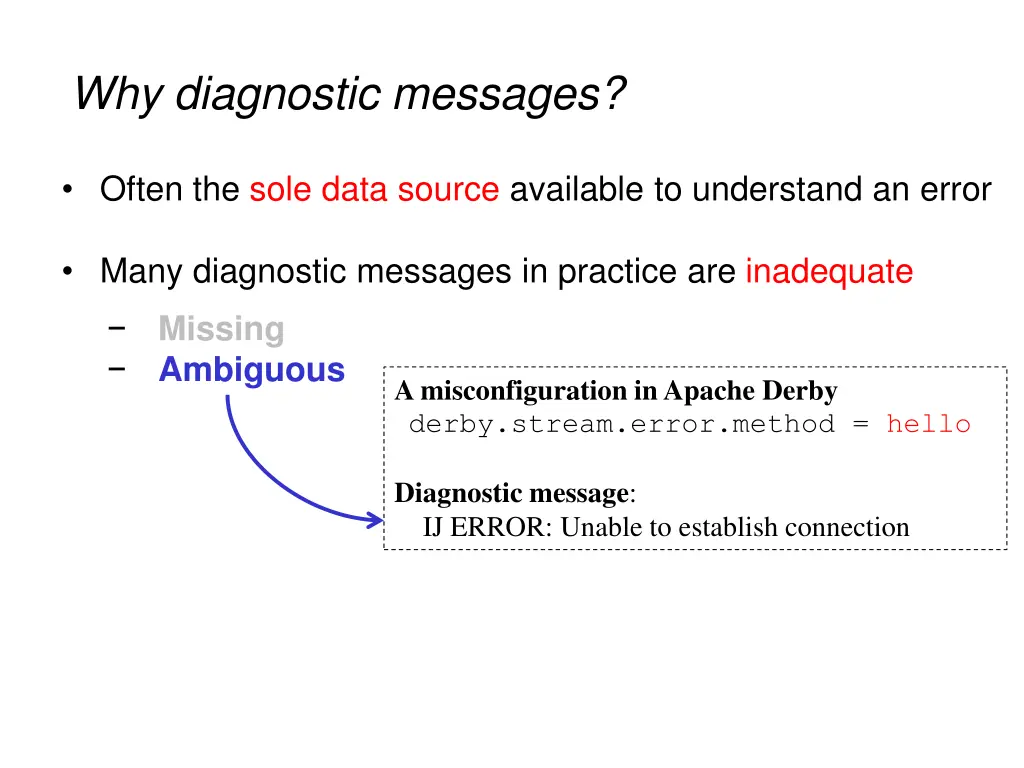 why diagnostic messages 2