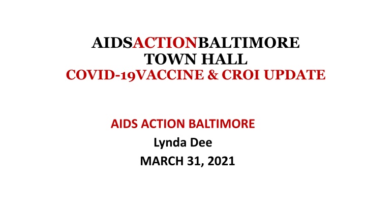 aidsactionbaltimore town hall covid 19vaccine