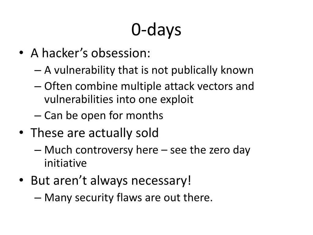 0 days