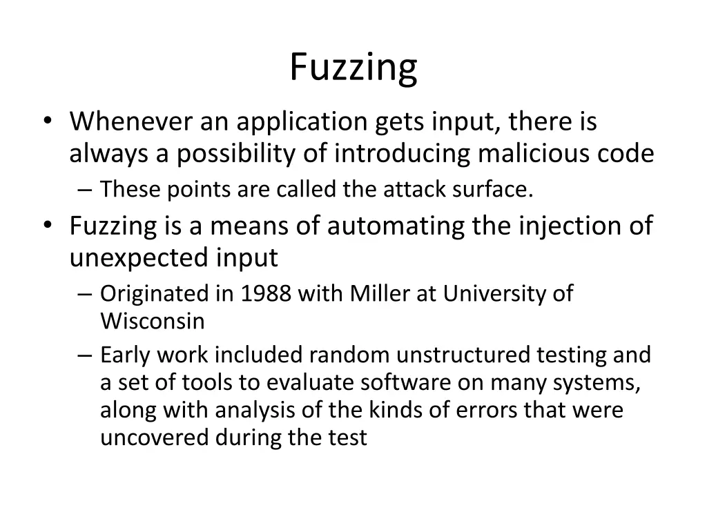fuzzing