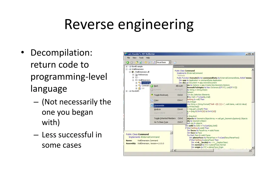 reverse engineering