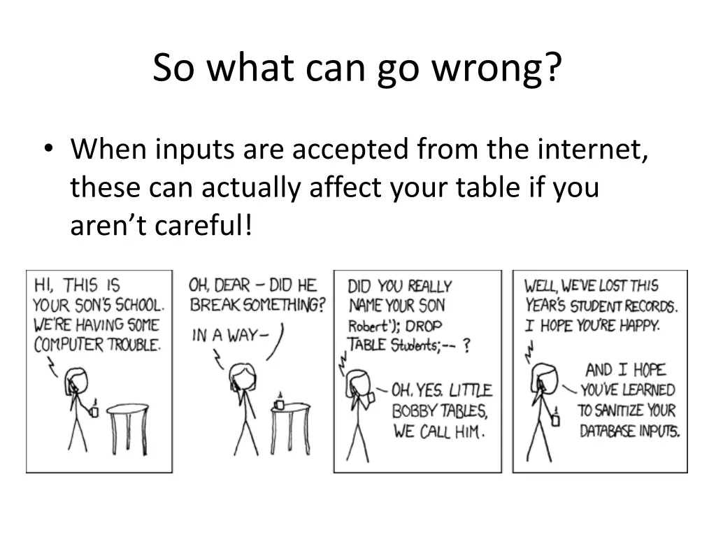 so what can go wrong