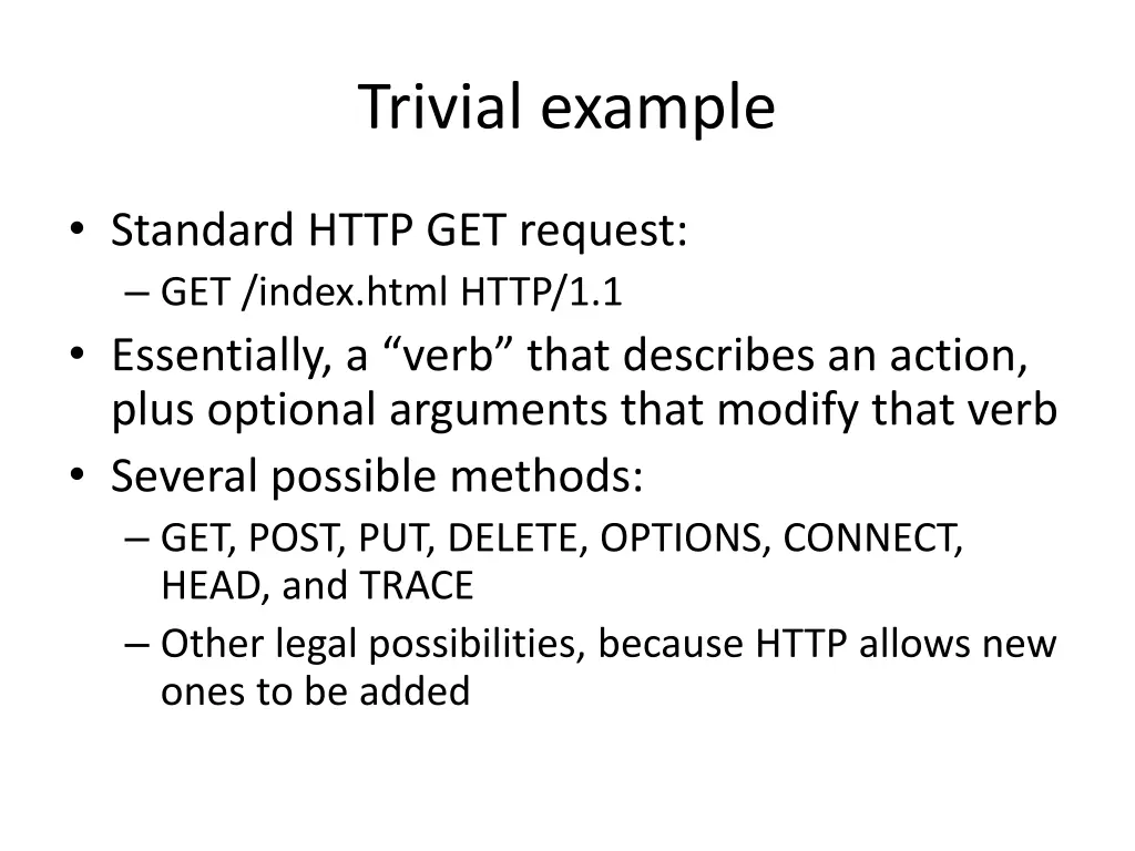 trivial example