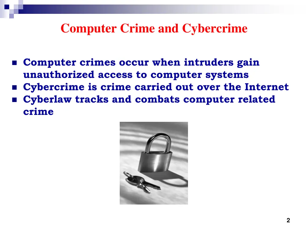 computer crime and cybercrime