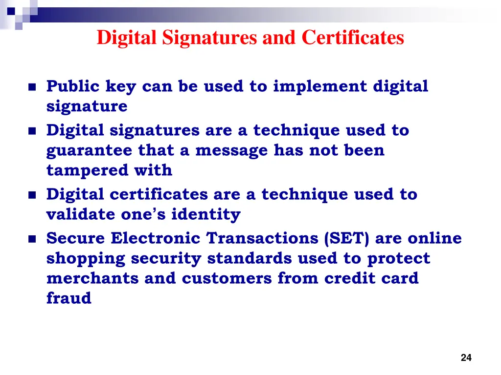 digital signatures and certificates