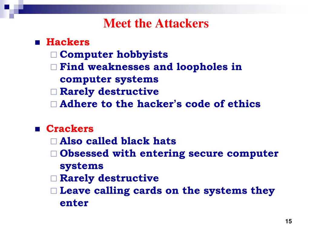 meet the attackers