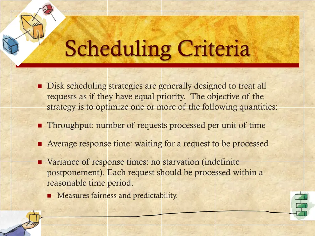 scheduling criteria