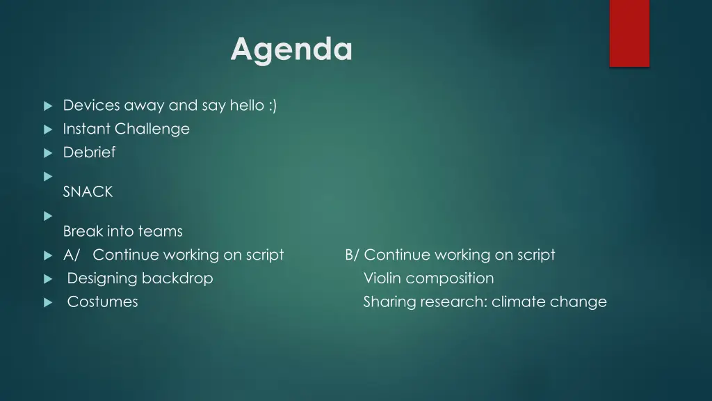 agenda