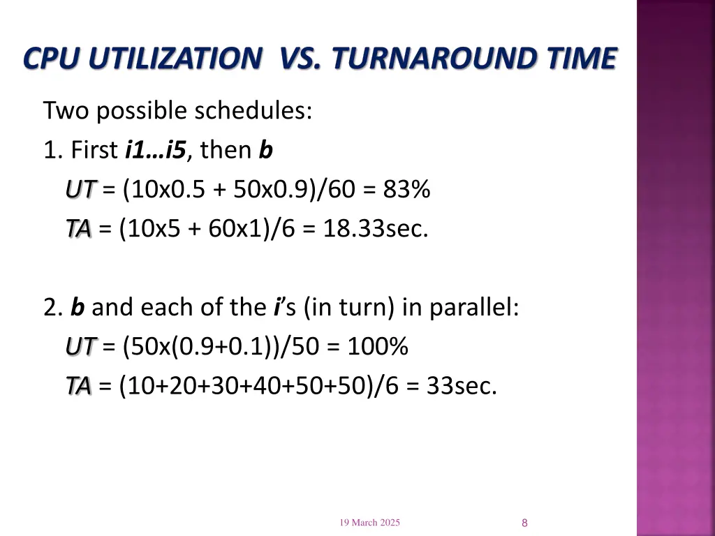 cpu utilization vs turnaround time 1