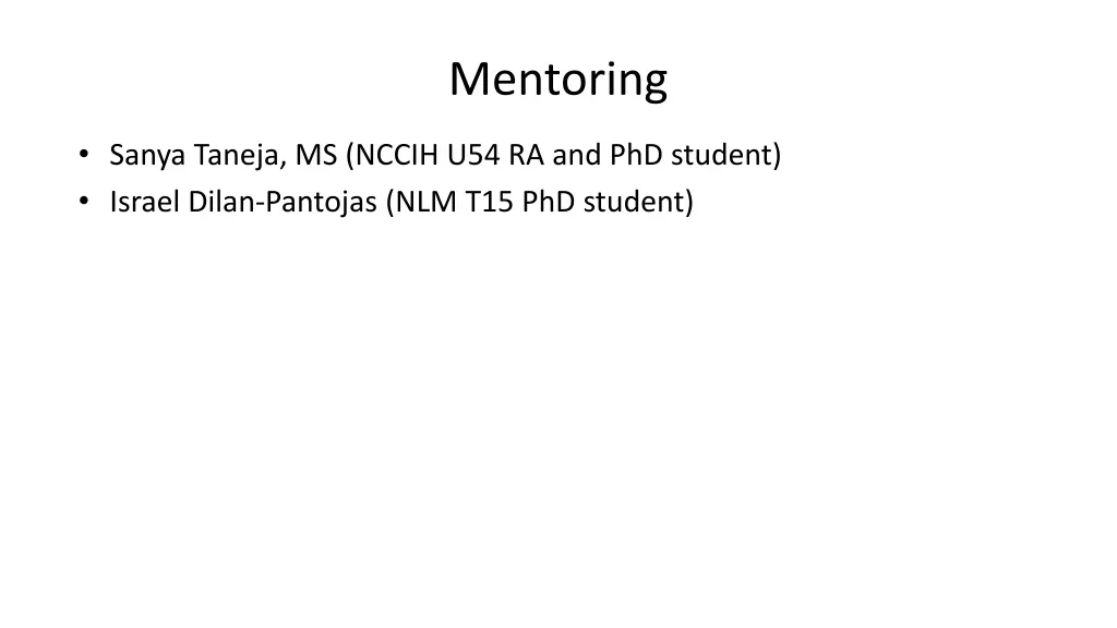 mentoring