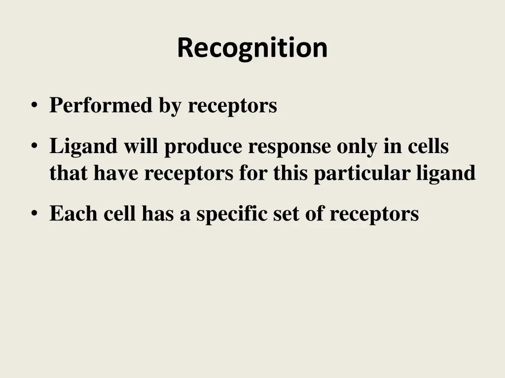 recognition