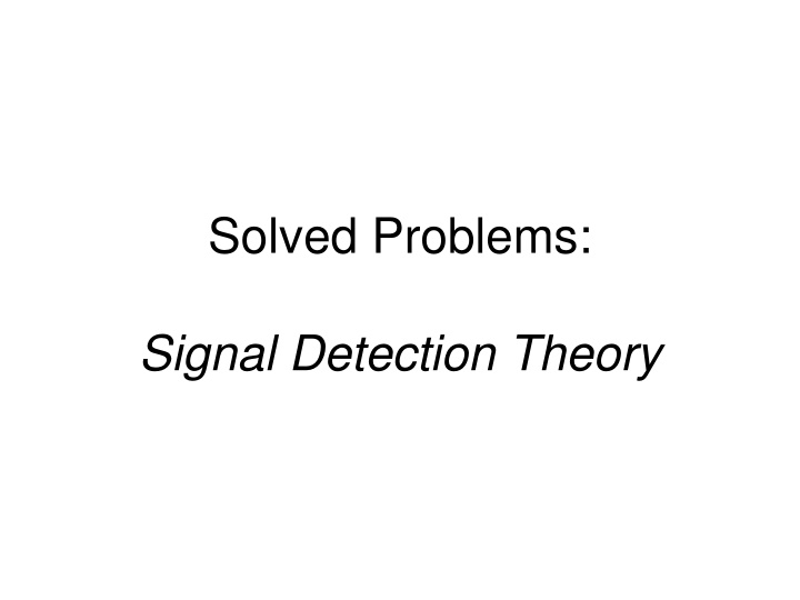 solved problems