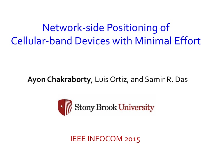 network side positioning of cellular band devices
