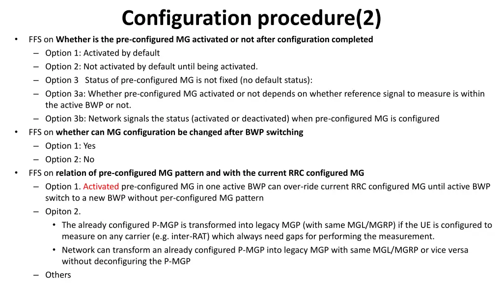 configuration procedure 2 ffs on whether