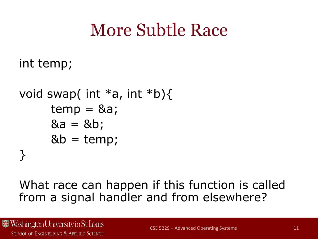 more subtle race