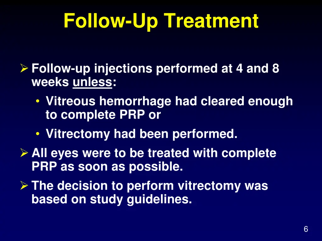 follow up treatment