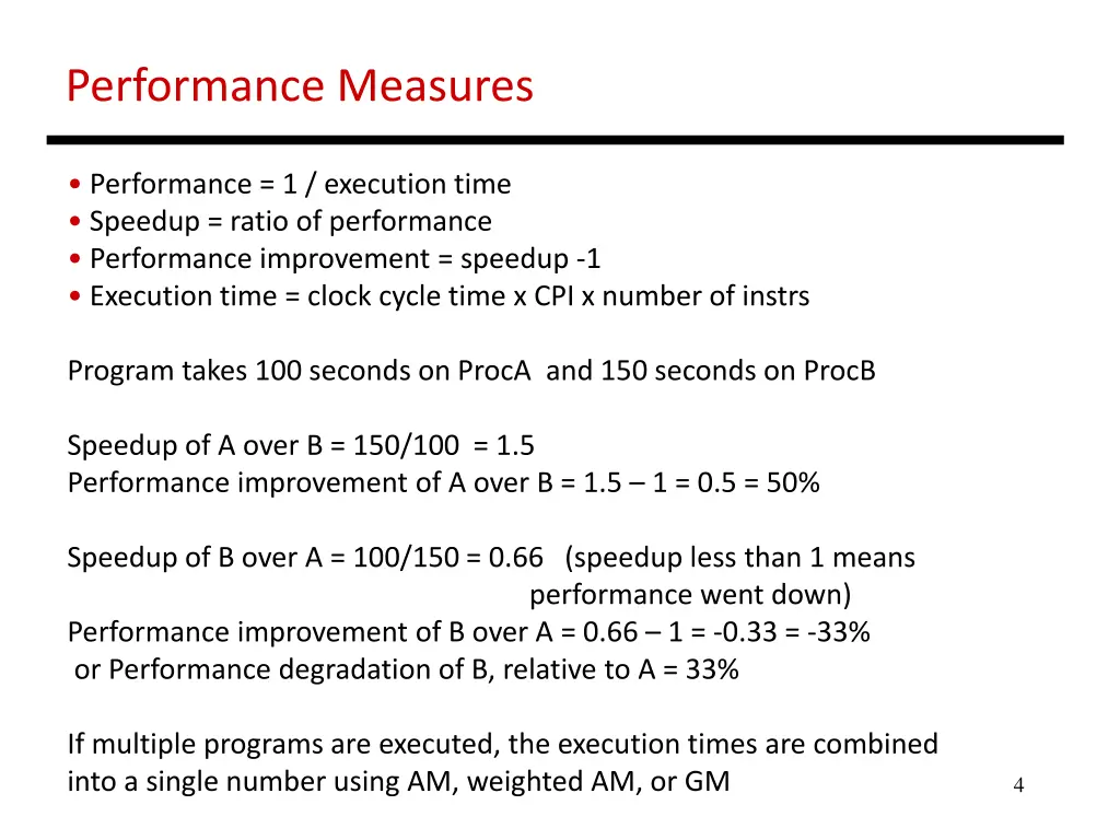 performance measures