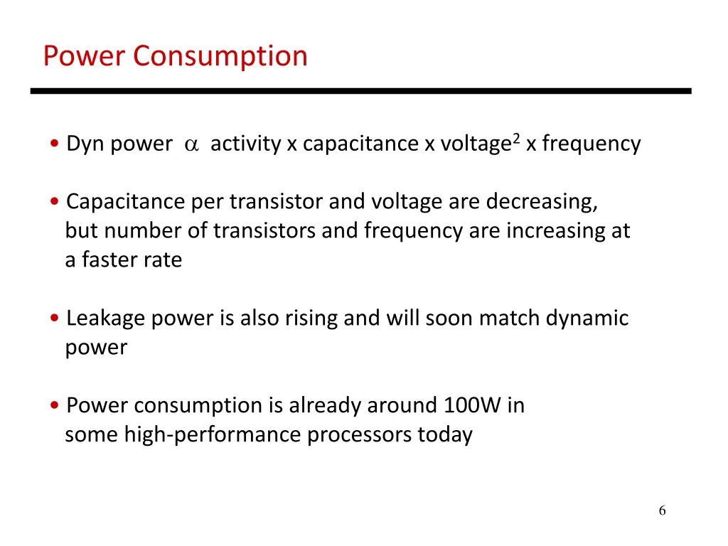 power consumption