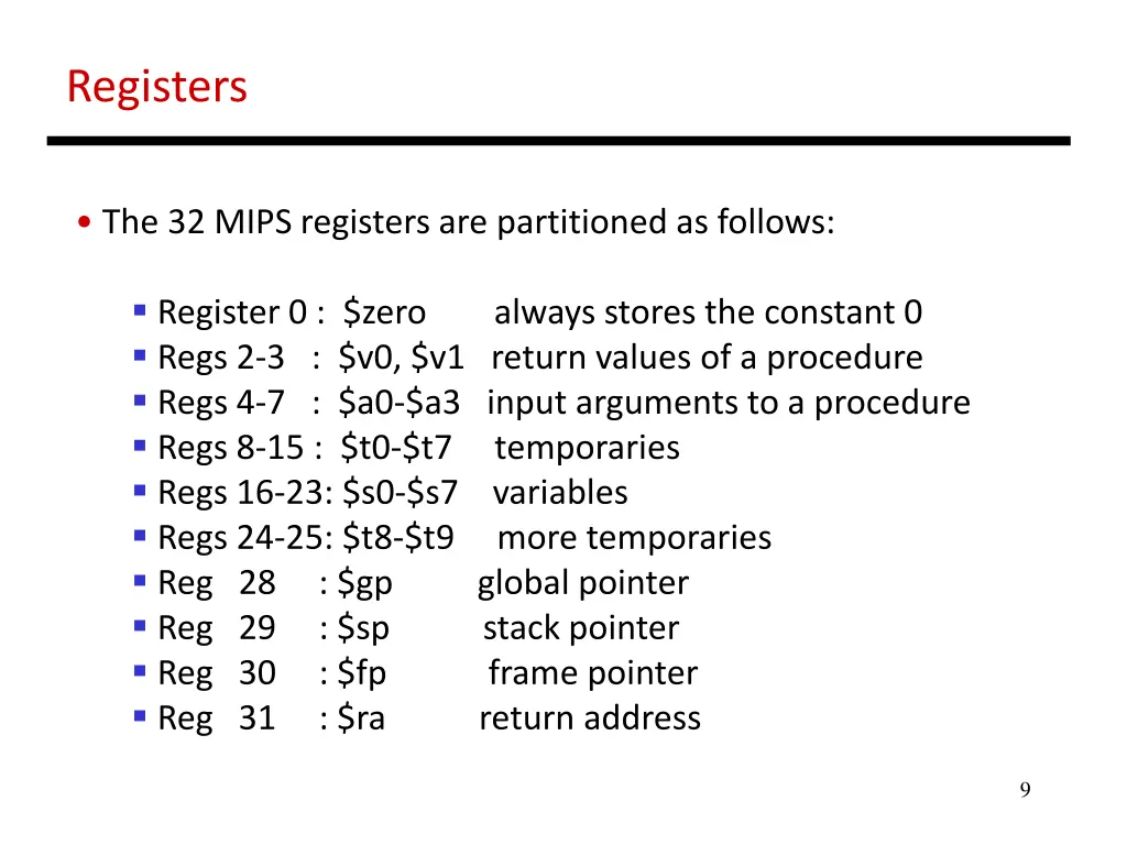 registers