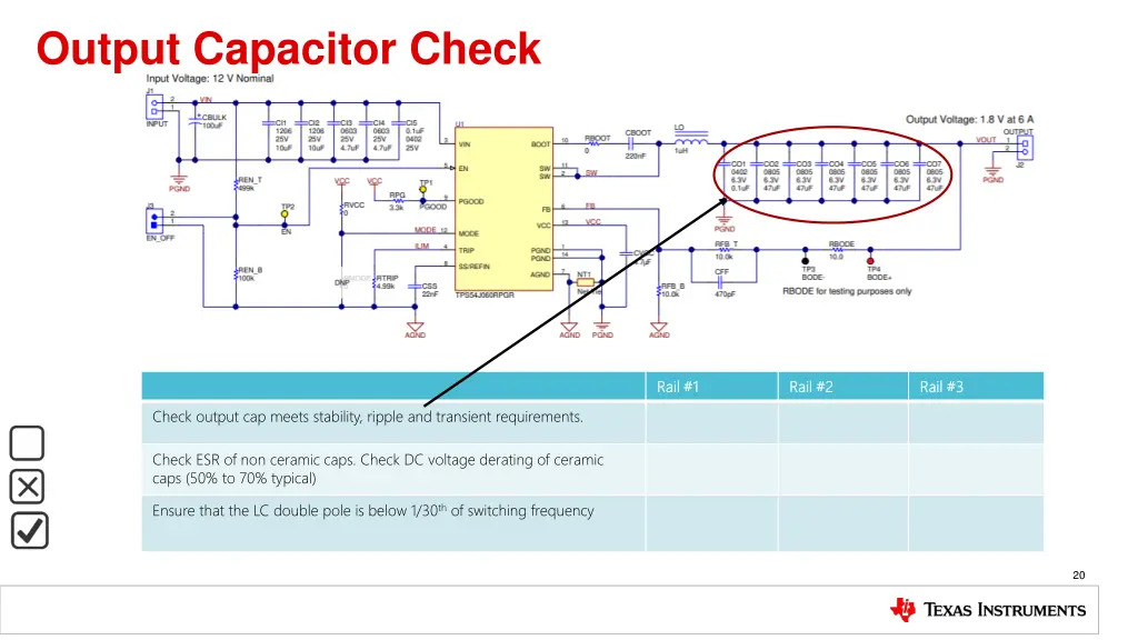 output capacitor check