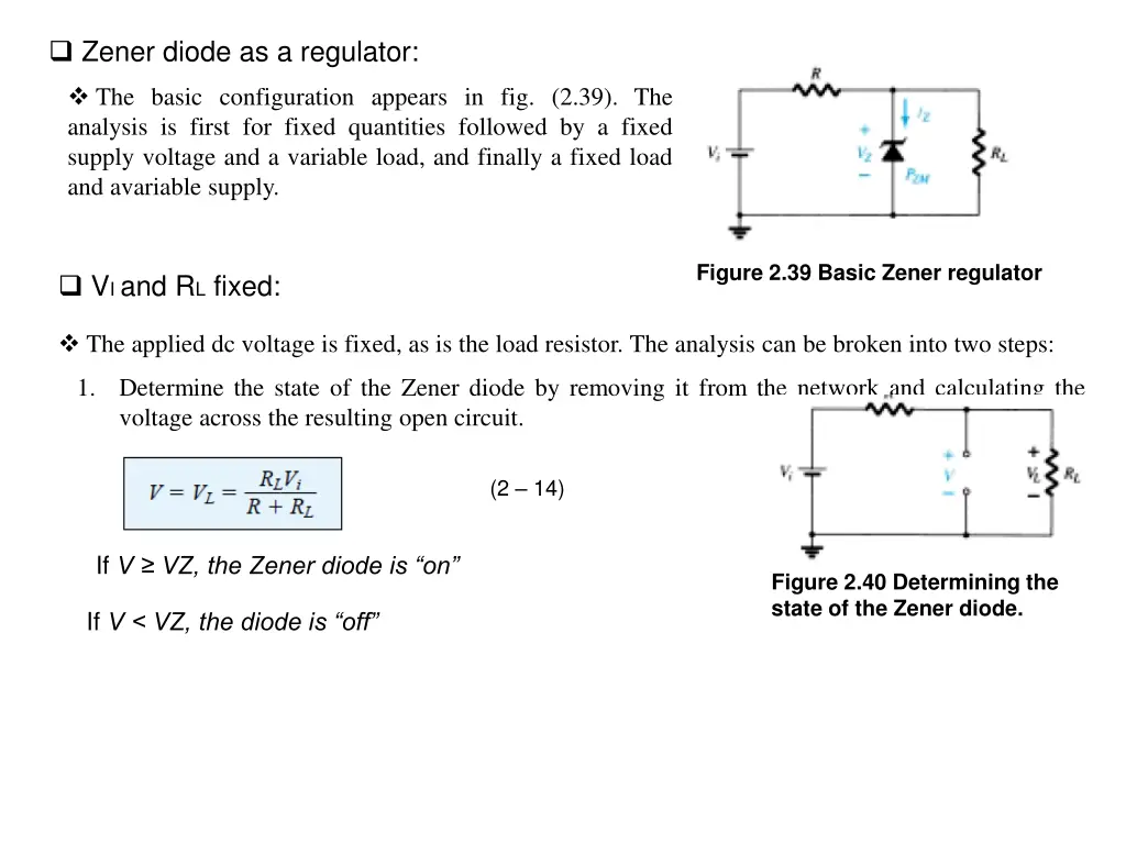 zener diode as a regulator