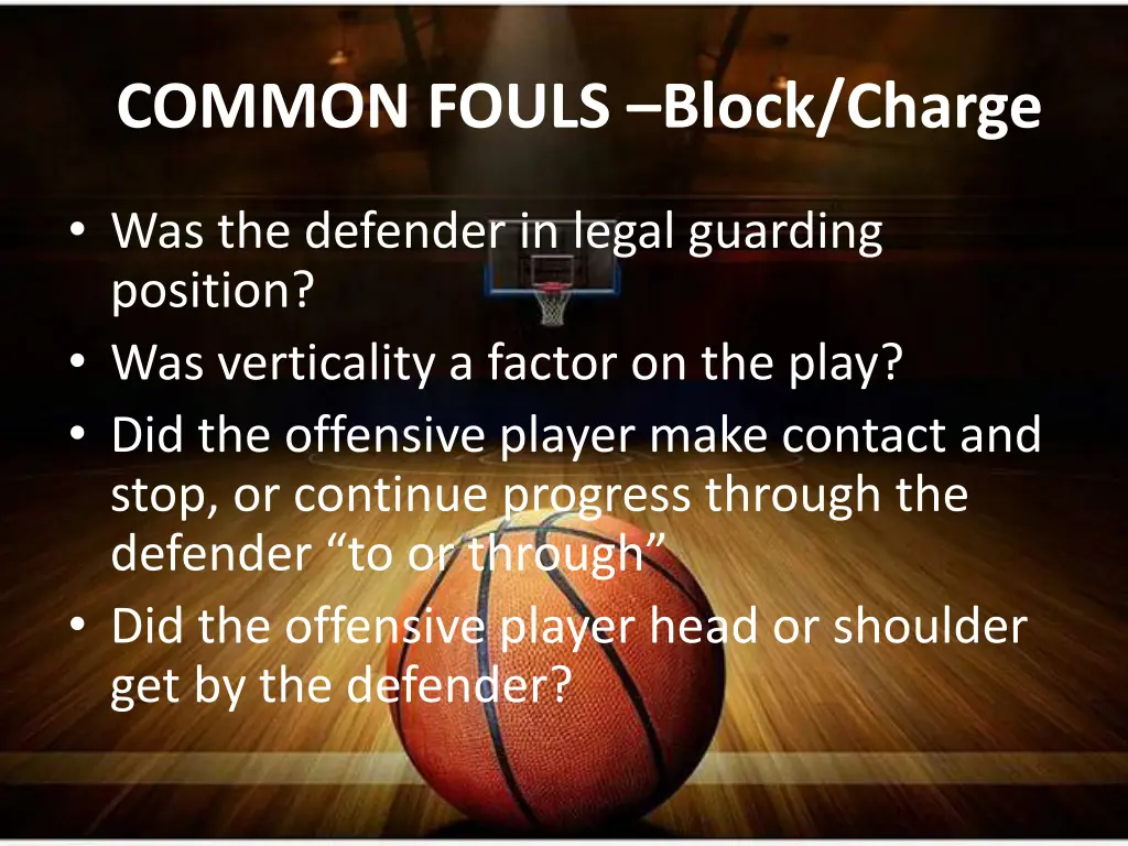 common fouls block charge 1