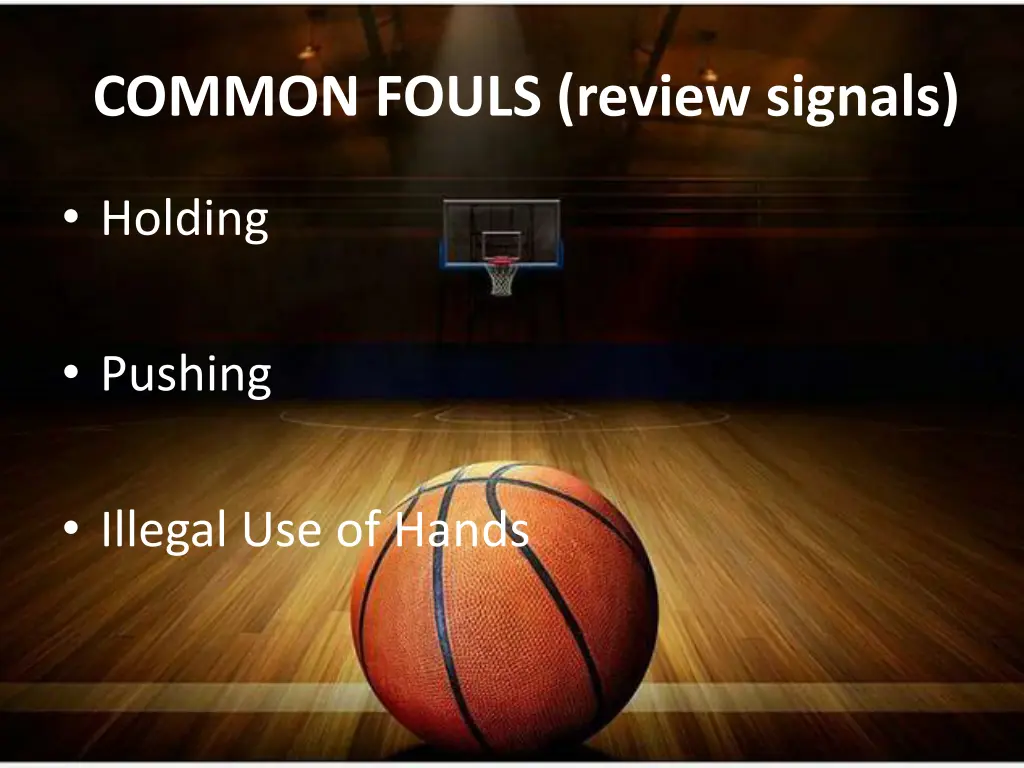 common fouls review signals