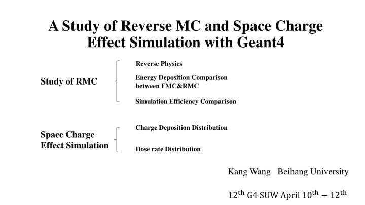 a study of reverse mc and space charge effect