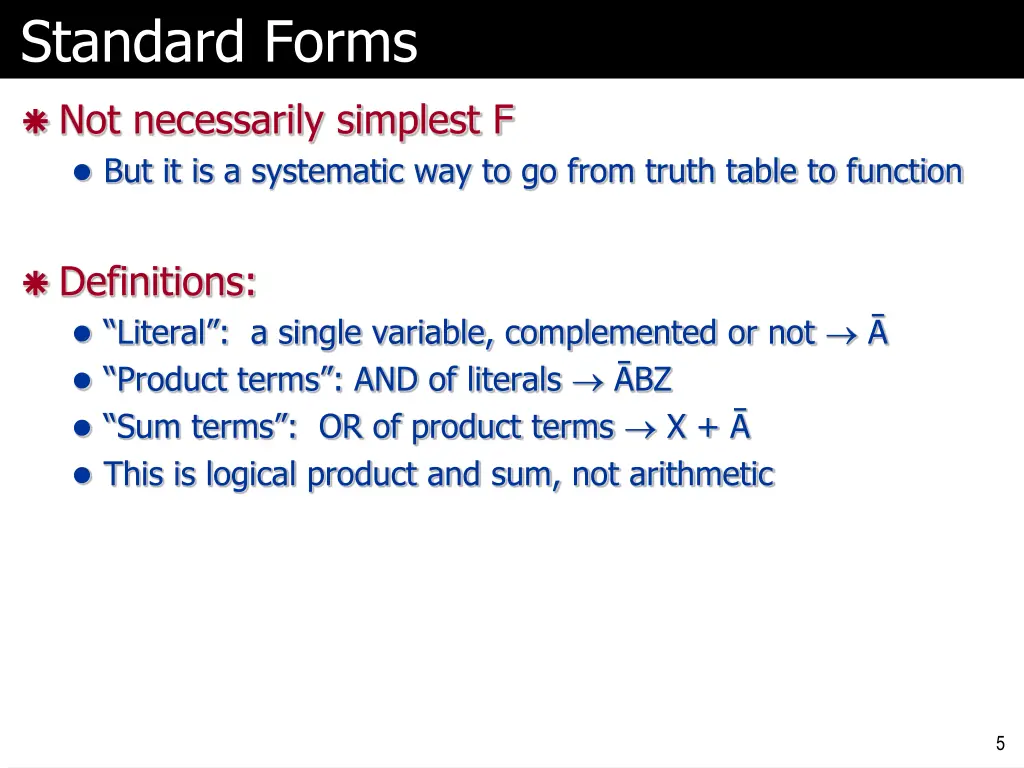 standard forms