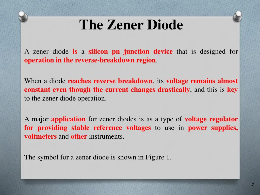the zener diode
