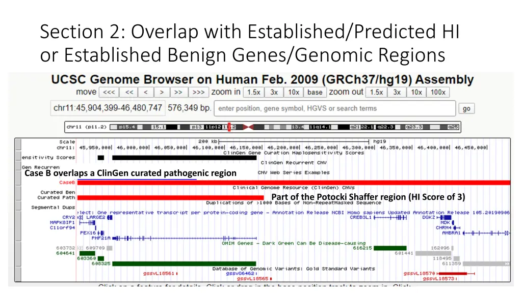 section 2 overlap with established predicted