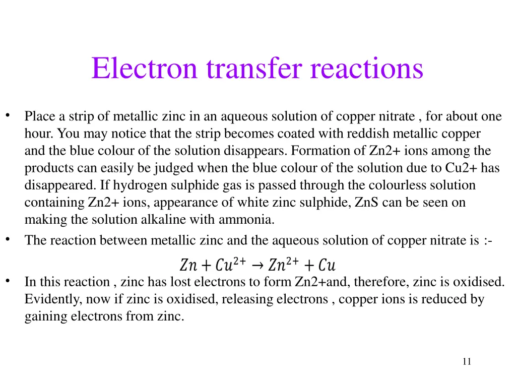 electron transfer reactions