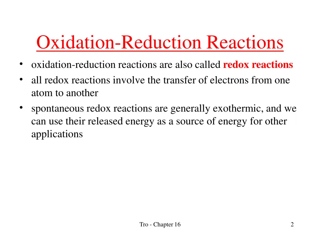 oxidation reduction reactions oxidation reduction