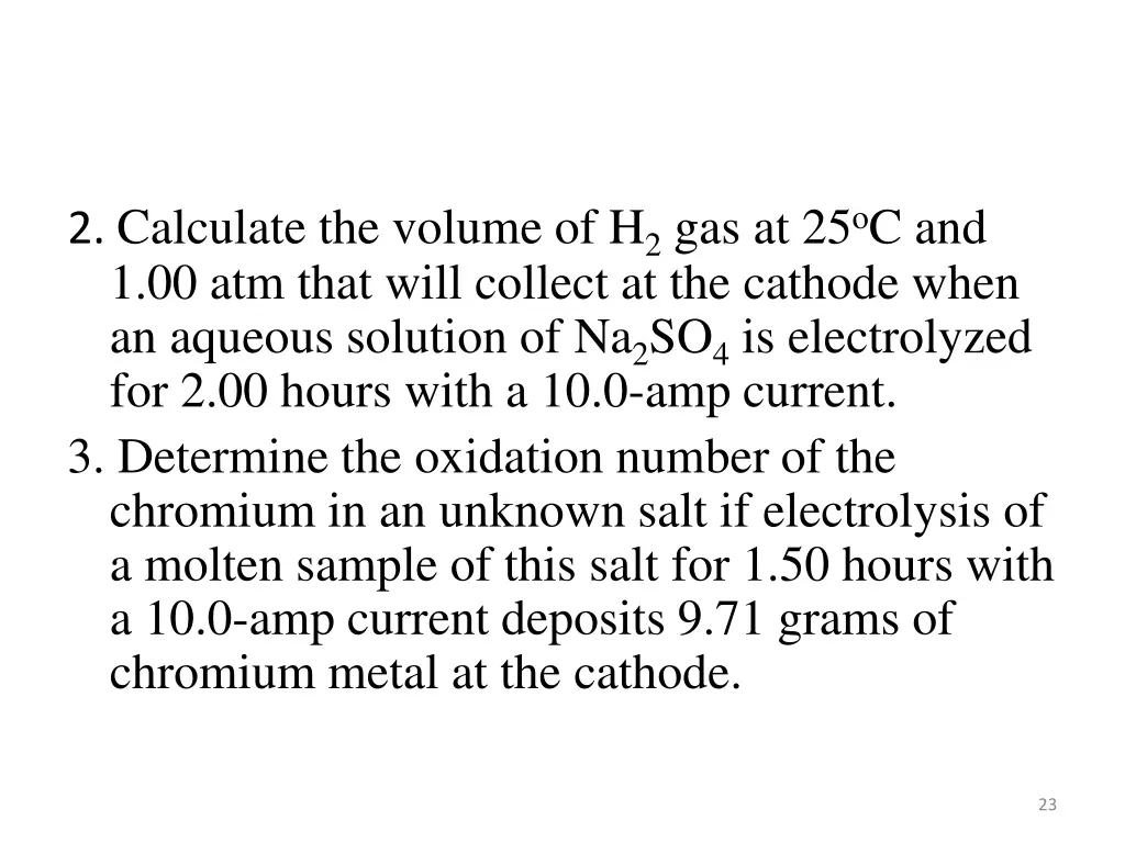 2 calculate the volume