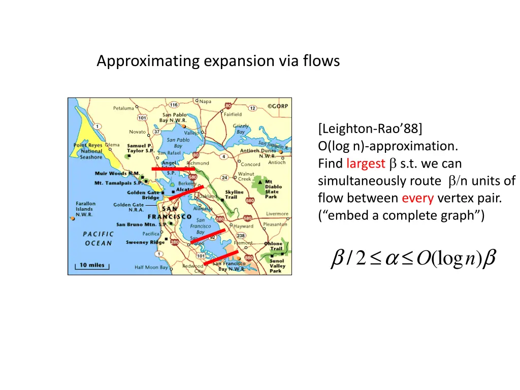 approximating expansion via flows
