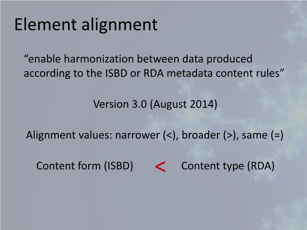 element alignment