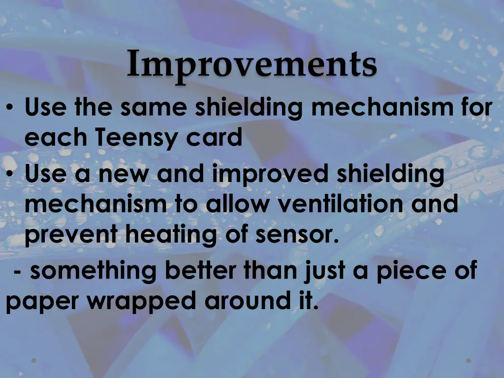 improvements