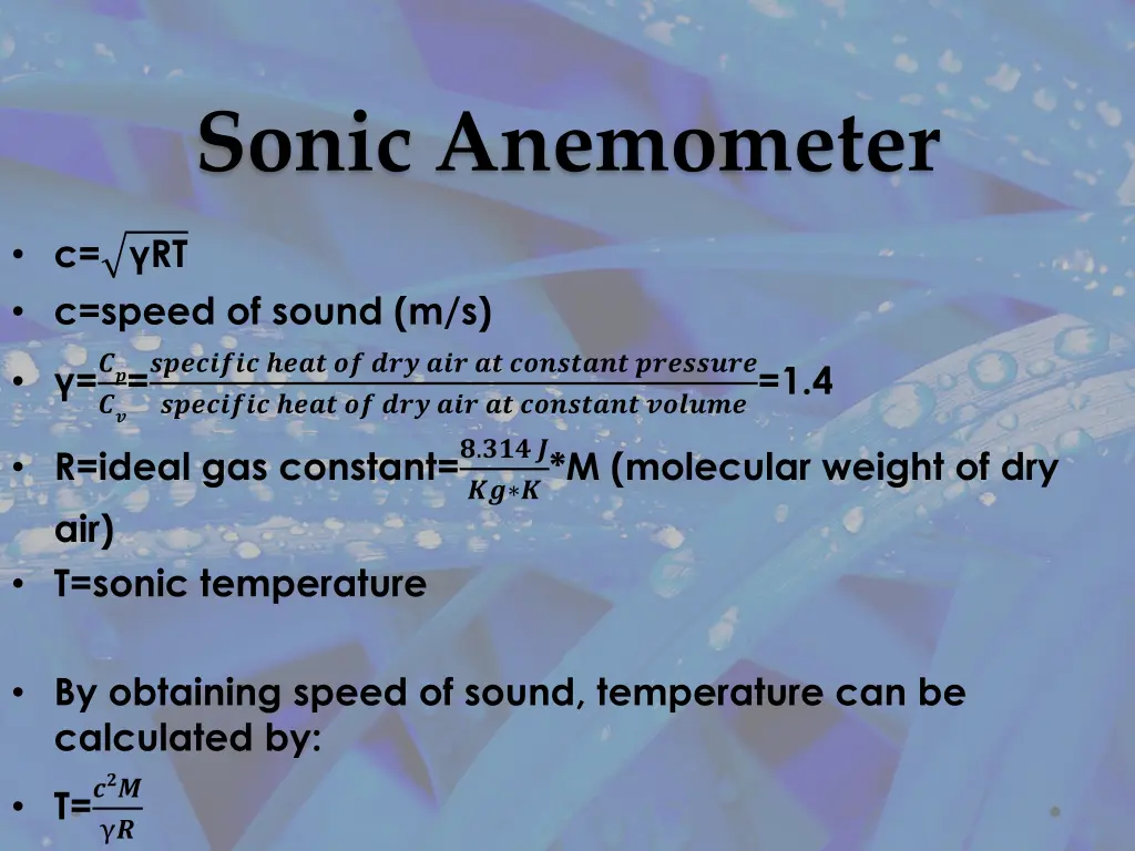 sonic anemometer
