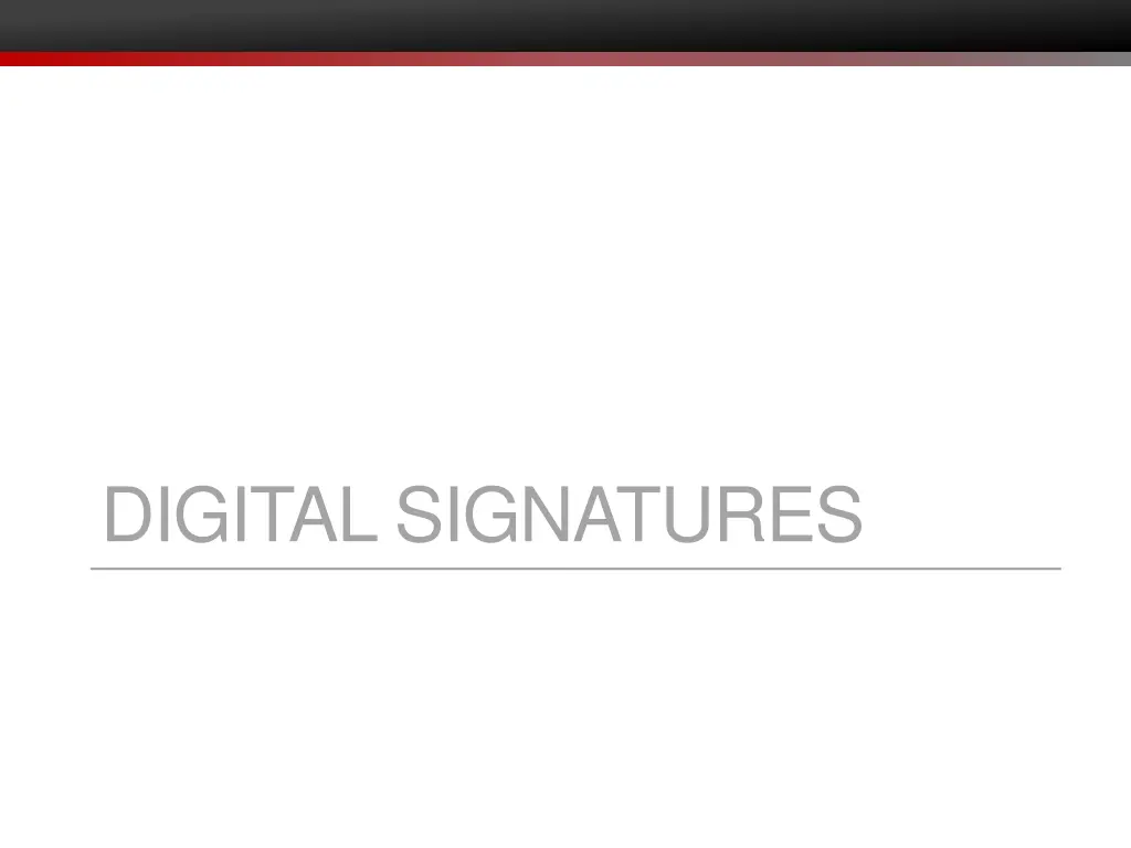 digital signatures